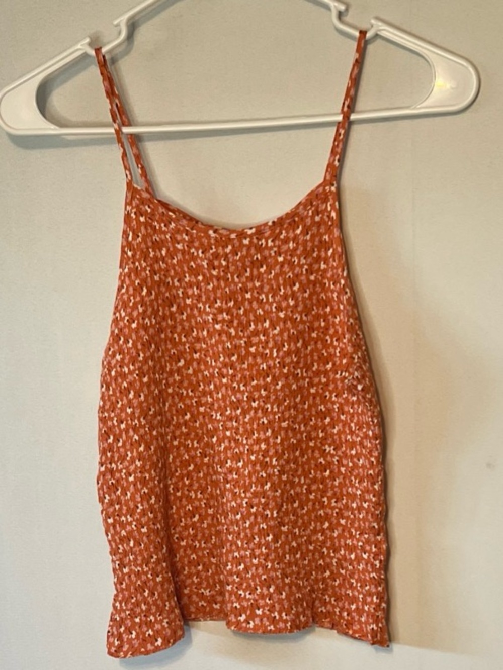 New W/T Paper Crane Floral Tank Top Spaghetti Strap Size Small.